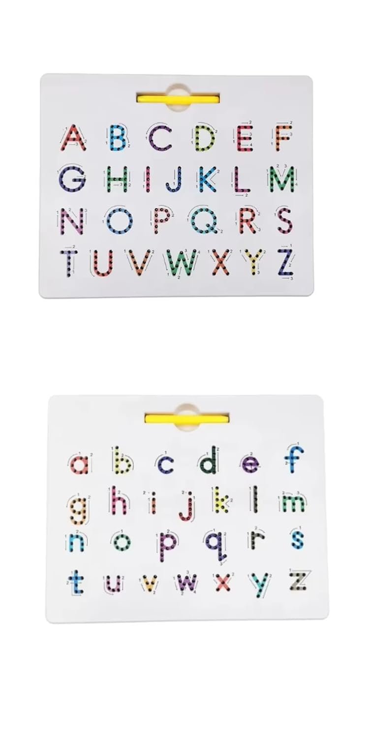 Magnetic Alphabet Tracing Board, Double-Sided 2-in-1 Learning & Writing Board, STEM Toy for Toddlers, Letter & Number Tracing Board with Magnet & Stylus Pen, Montessori Educational Toy - Image 6