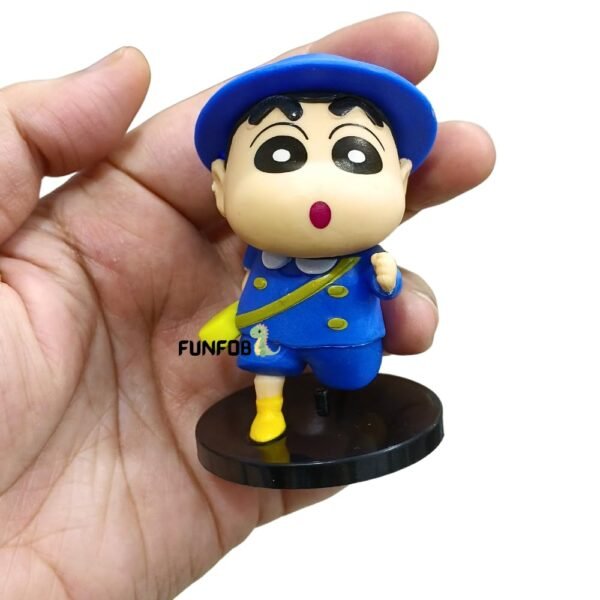 Shinchan Action Figure Toy Size - 8.5CM Shinchan Figurine Cartoon Figures Toys for Boys & Girls PVC Multicolour | Shin Blue Dress Small - Image 3