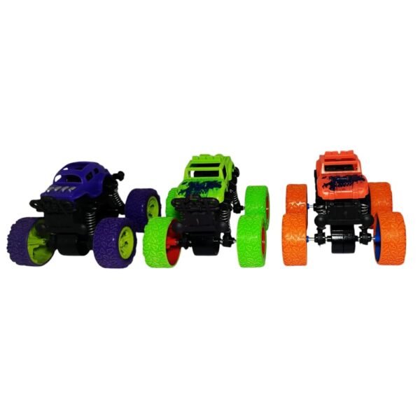 TOYZ Plant Exciting Pack of 3 Monster Trucks for Boys 3-7 Years Old, Friction Powered Car Toys, Durable High-Density Alloy and Non-Toxic Plastic, Non-Slip Tires for Educational Play - Image 3