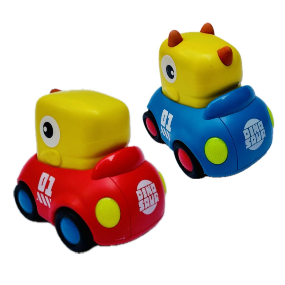 Duffy\'s Musical Baby Dinosaur Toy Cars for 1 2 3 Year Old Friction Powered Musical with Lighting Car Kids Toys Age 1 2 3 4 5 Baby Toys 12-18 Months 1st Birthday Gift for Kids Toys (Pack of 1)