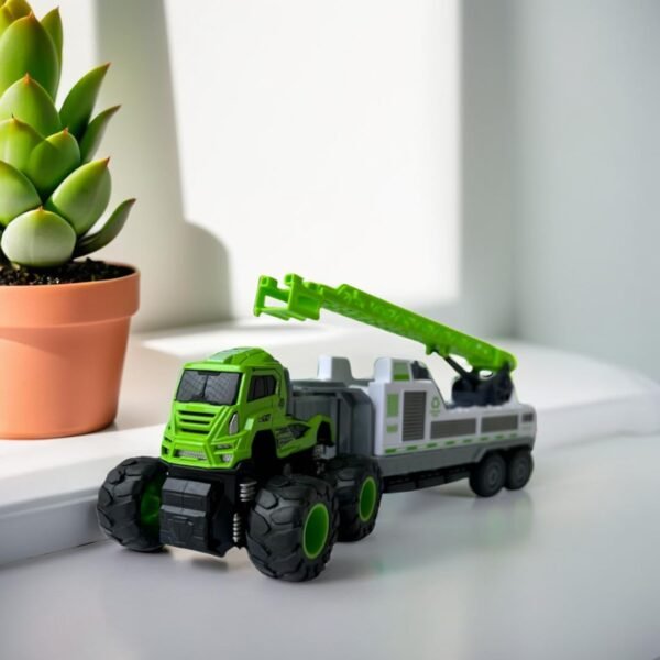 1:43 Scale Monster Truck Crane – Durable Crane Toy for Kids with Movable Parts – Realistic Dumper Truck Toy for Play & Display – Ideal Gift for Ages 3+ - Image 2