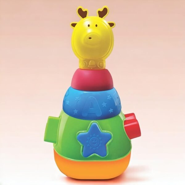 Toys Treasure Reindeer Stacking Toys N Shape Sorter Toys for Kids 2 in 1 Short Play Multicolour - 10 Pieces for Kids/Toddlers/Infants | Baby Toys | Toys for 1 + Year Old
