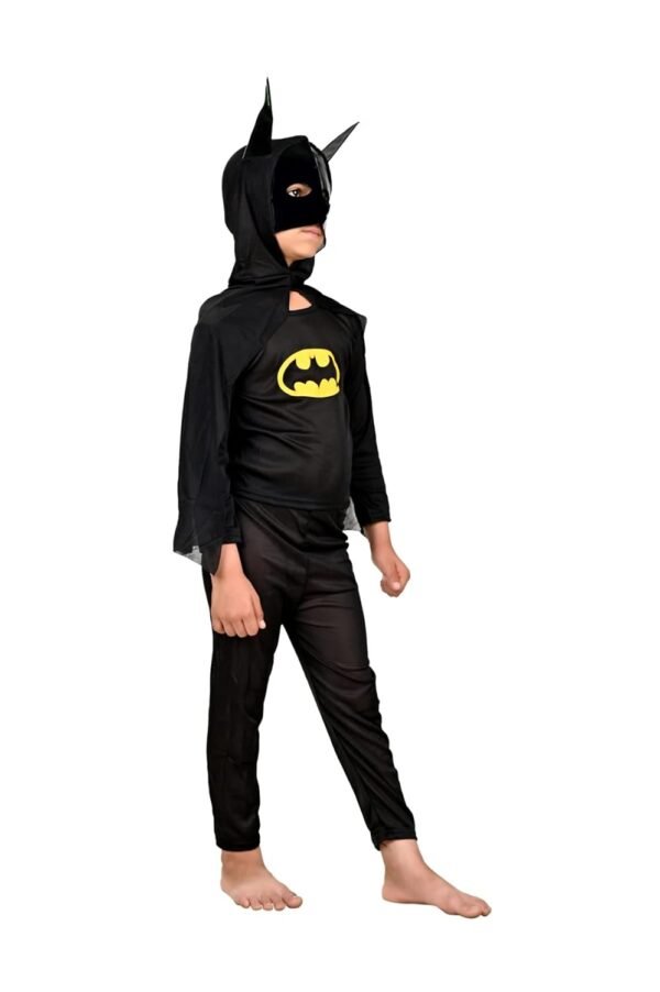 BookMyCostume Polyester Black Bat Superhero Kids Fancy Dress Costume - Standard 3-4 Years - Image 2