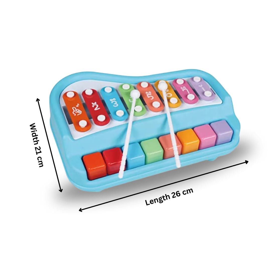 Ohotoys Unlock Joy and Learning: 2 in 1 Baby Piano Xylophone Toy for Toddlers 1-3 Years Old, Multicolored Key Keyboard Xylophone, Preschool Educational Musical Instrument for Kids, Boys, Girls (Large) - Image 2