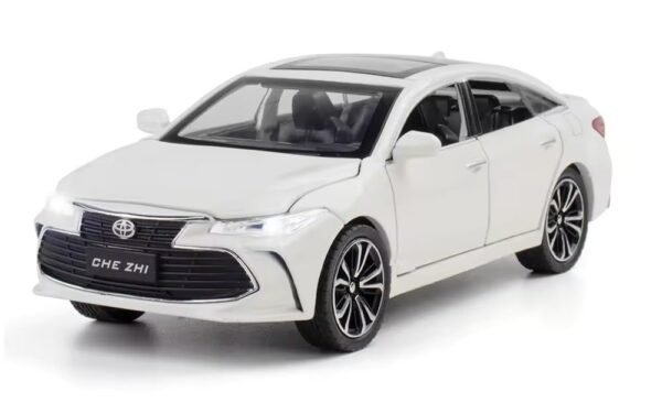 Toy Car 1:24 Toyota Avalon Metal Alloy Diecast Car Model Miniature Model with Sound Light Model Boys Toys for Children\'s/White-Color - Image 2