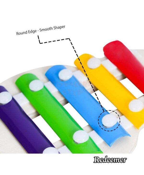 Redeemer Wooden Guitar Xylophone, 5 Notes, Musical Piano Toy for Toddlers 1-6 Years - Image 3