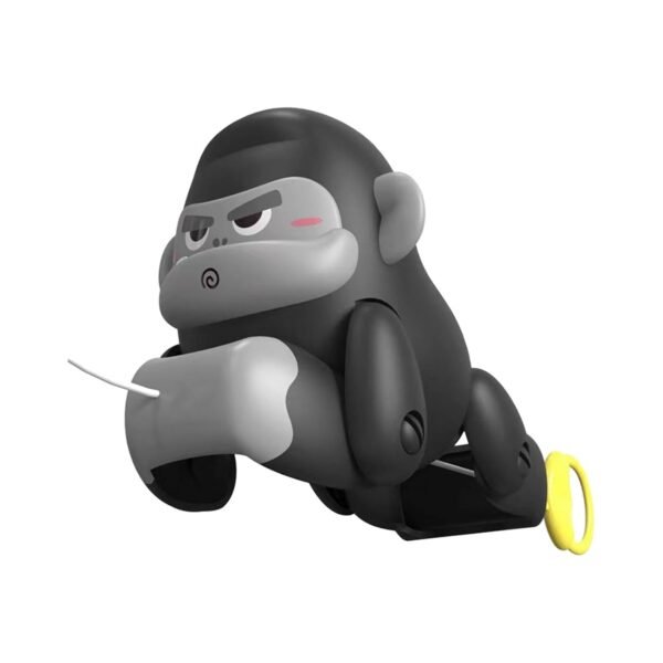 Toy Pull Along Toy Creative Monkey Shape Toy Monkey Pull Toy for 0-6 Years Old Black and Gray - Image 3