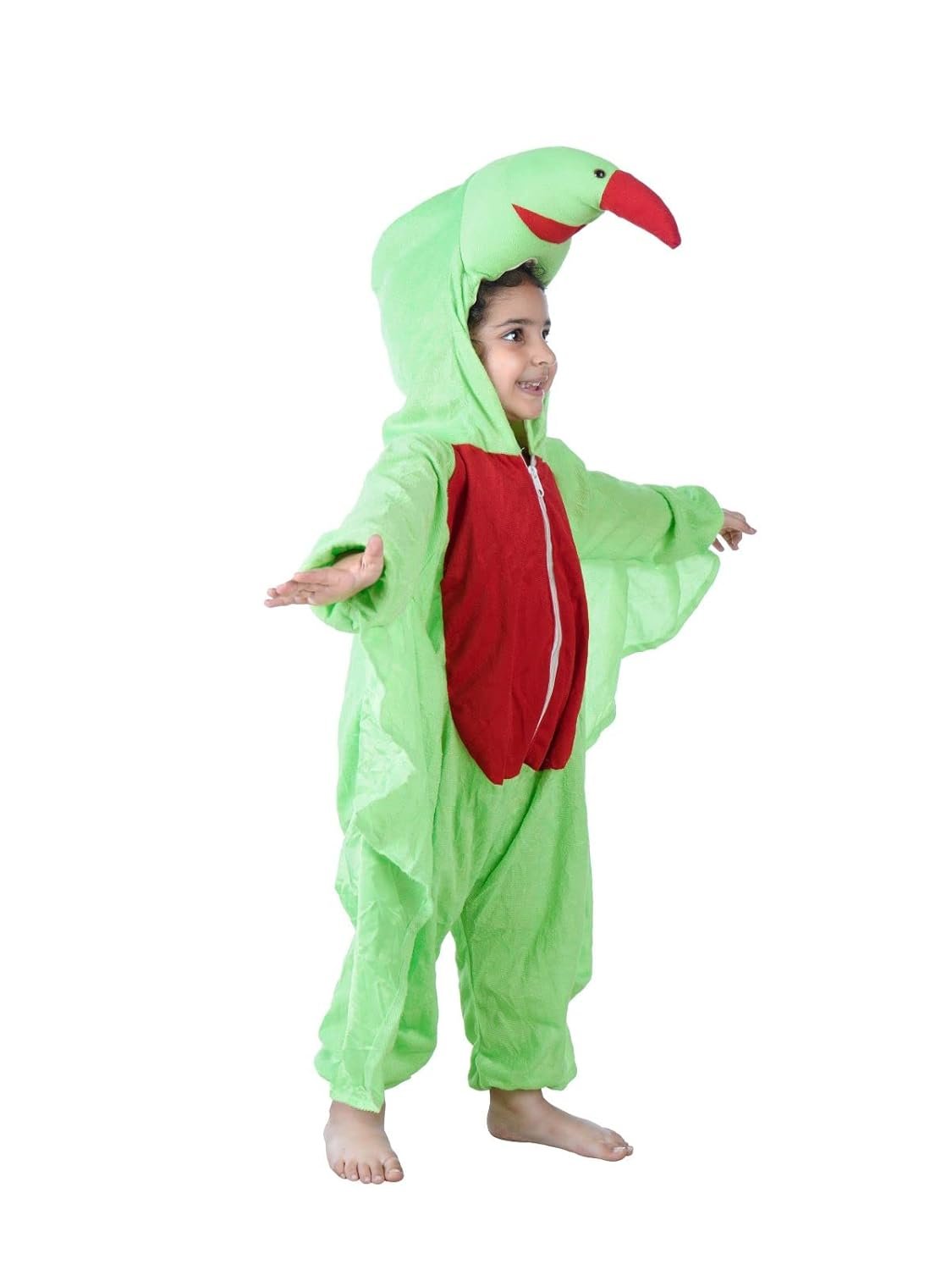 BookMyCostume Green Parrot Tota Pet Bird Kids Fancy Dress Costume 6-7 years - Image 2