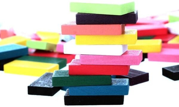Dominoes Building Blocks Game Set for 3-8 Years Old Kids Boys & Girls,Multi Color,100 Piece… - Image 4