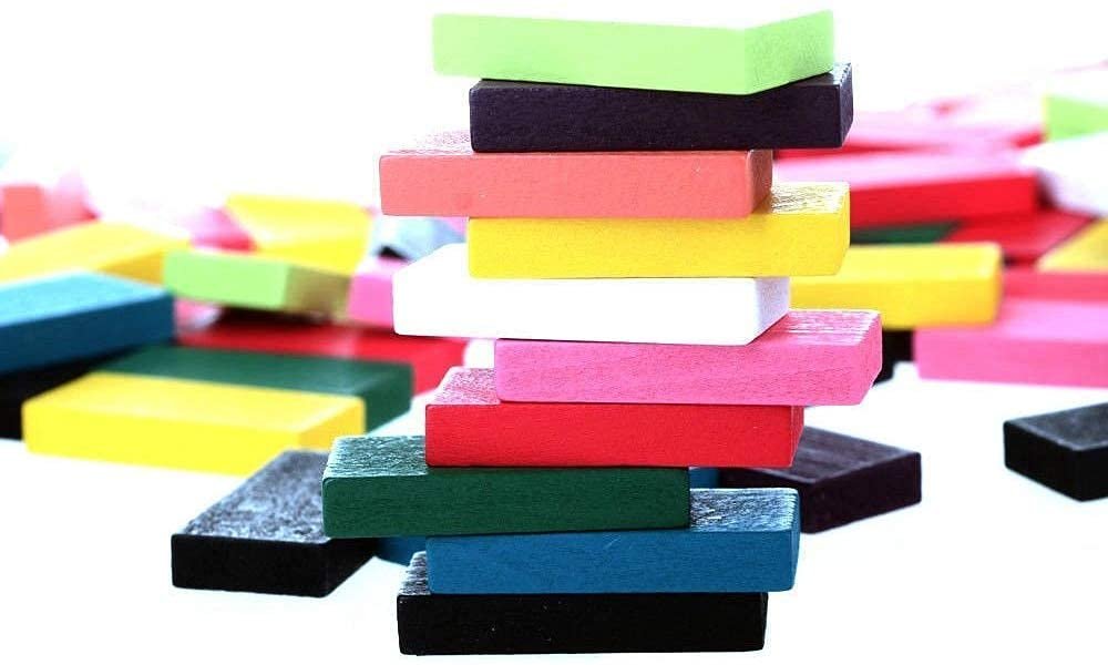 Dominoes Building Blocks Game Set for 3-8 Years Old Kids Boys & Girls,Multi Color,100 Piece… - Image 4