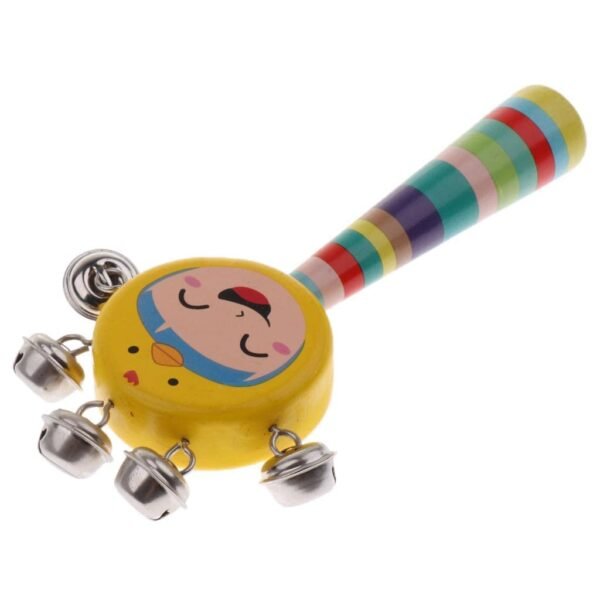 Wooden Baby Rattle Toys for Infants/New Born Babies (0+ Years) - Face Rattle Set of 2 pcs - Discover Sounds, Develops Sensory Skills - Image 4