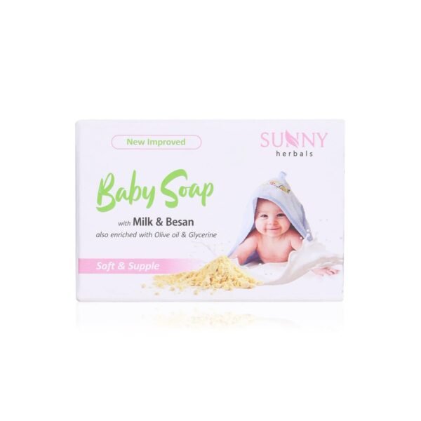Sunny Herbals Baby Care Soap for Soft & Gentle Baby Skin | With Milk & Besan | Enriched With Olive Oil & Glycerine, 75 gm (Pack of 4) - Image 4