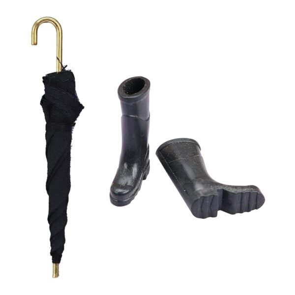 Toy Umbrella Wedding Accessories Rain Shoes 1:12 for Kids Toys Birthday New Year - Image 4