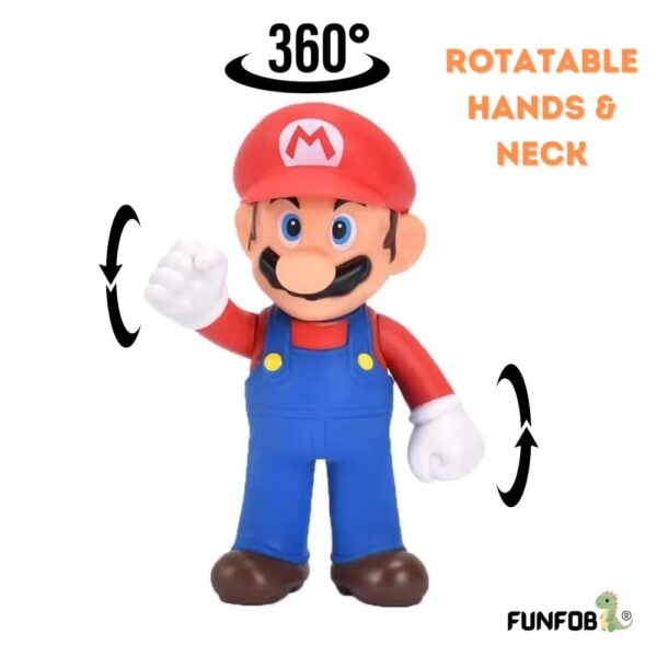 Mario Toys Action Figures Height -11CM Collectible Gifting PVC Multicolour (Mario Red) - Image 2