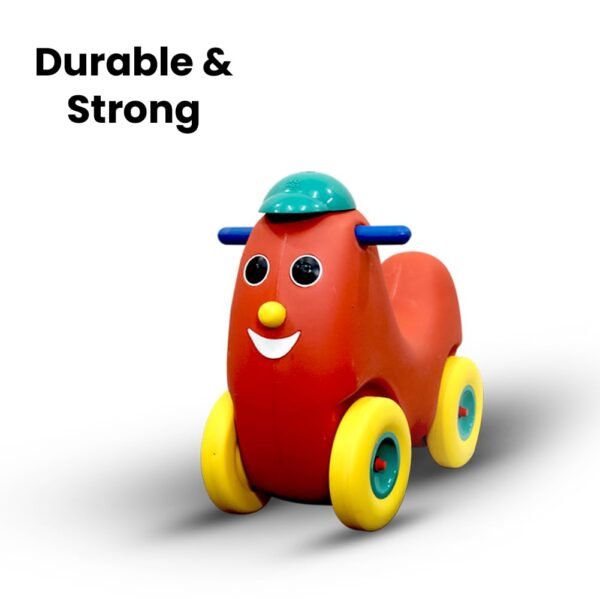 OK Play Humpty Dumpty Push Rider for Kids, Pony Ride On Toy with Curved Seat, Indoors and Outdoors, Rocker Cum Rider-Kids Ride On Push Car Toy Toddler Baby, 2+ Years (Red) - Image 6