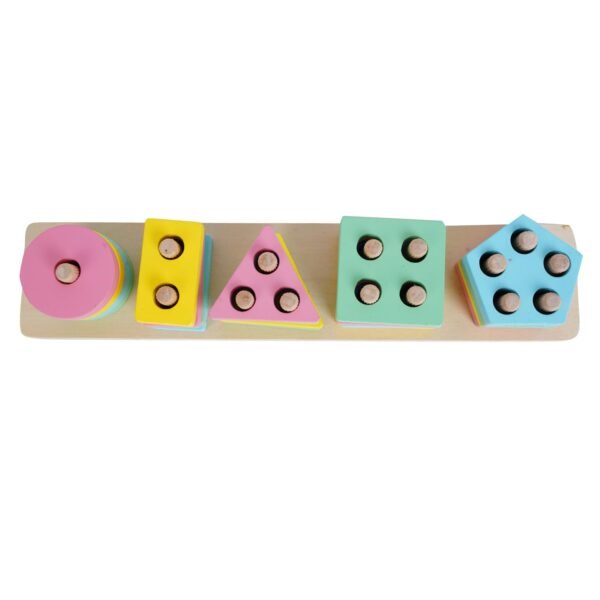 Wooden Geometry Colour Recognition Shape Sorters Toys for Kids Kids Toys Kids Games Indoor Games Kids Toys for 2-5 Years Kids Games Toys for 3 Year Old Boy Toys for 3+ Year Old boy - Image 4