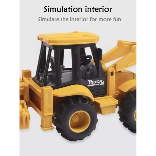 Unbreakable Excavator Crane Model Construction Engineering Vehicle Friction 2 in 1 Bulldozer Toys Trucks Building Vehicles for Kids 2 Years and Above - Image 6