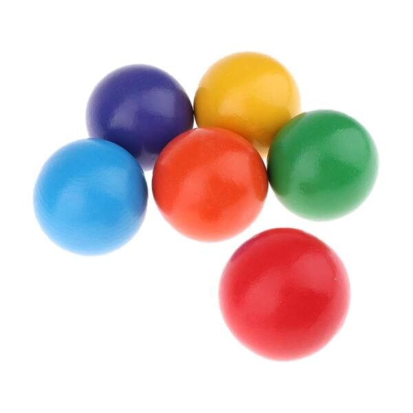 bnf® 6 Pieces Montessori Rainbow Balls Color Sorting Toys for Children Girls Boys - Image 4