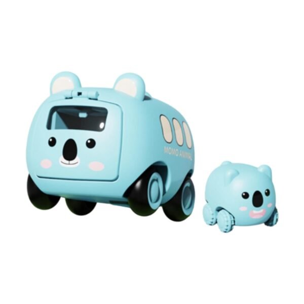 Toy Baby Press Car Interactive Cartoon Inertia Bus for Children Kids 1+ Year Old Green - Image 3