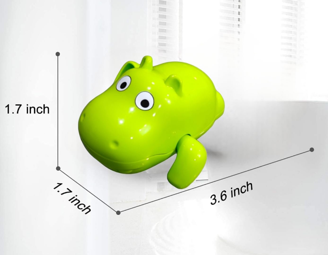 COSMOBABY (Hippo & Crocodile Combo) Bath Toys, Cute Swimming Bath Toys for Toddlers 1-3, Floating Wind Up Toys for 1-5 Year Old Boy Girl, New Born Baby Bathtub Water Toys, Proudly Made in India - Image 2