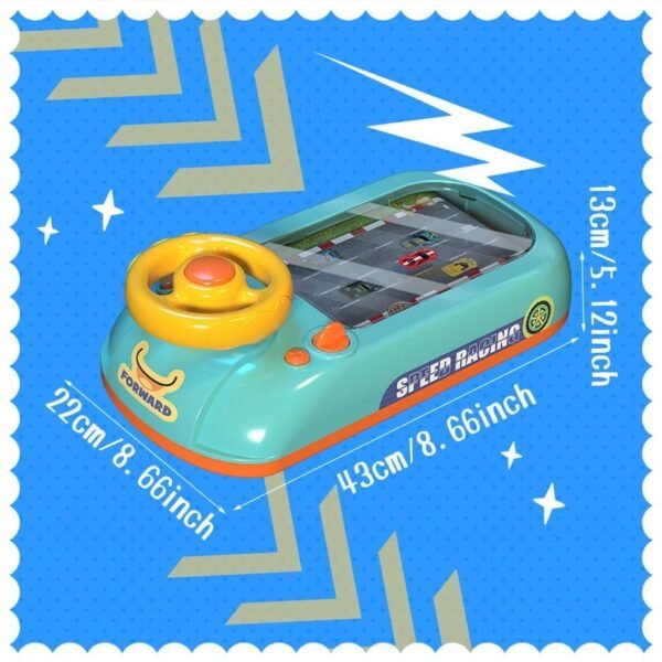 bnf® Simulation Steering Wheel Toy with Sound and Light Interactive for Girls Dark Blue - Image 2
