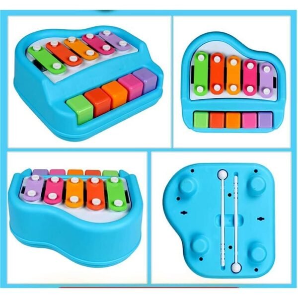Toy Imagine™ 2 in 1 Multicolor 5 Key in Clear & Crisp Tones|Piano & Xylophone .NonToxic,Non-Battery,Educational Musical Instruments Toyset for Kids,Toddlers,Boys & Girls with 2 Mallets - Image 6