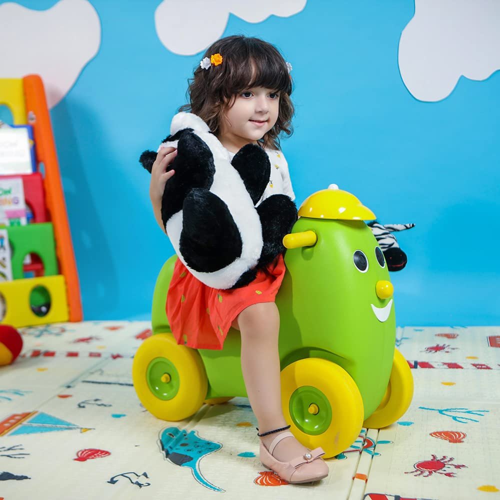 OK PLAY Humpty Dumpty Push On Ride for Kids | Pony Ride On with Curved Seat | Four Wheel Push On Ride | Easy Grip | Indoor Outdoor Ride | Safe & Fun Activity Toy | Toys for Kids | 2 Year+ | Green - Image 5