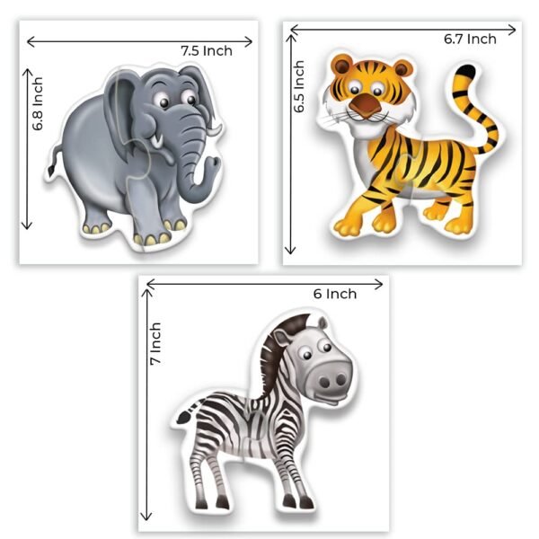 TOYKRAFTT Chunky Infant Floor Puzzle Toy, 2 Piece Puzzles for Kids Age of 2-3 Years, Educational Toys My First Jungle Animal Puzzles - Image 5