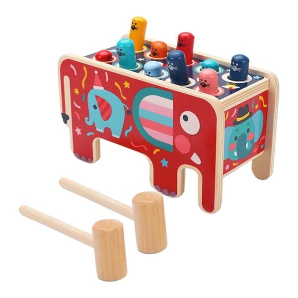 Toy Hammering Pounding Bench Montessori Beat Toys Playset for Kids Learning Toys Style C - Image 4