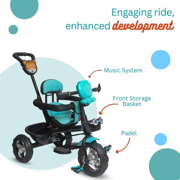 Tricycle for Kids Double Basket Storage | Tricycle with Parent Control | Tricycle for Baby boy or Baby Girl Kids trikes or Toddler Tricycle for 1-4 Years Kids - Image 5