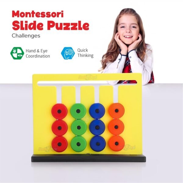 Learning Colour And Pattern Matching Montessori Slide Puzzle Game For Kids, Multicolor - Image 4