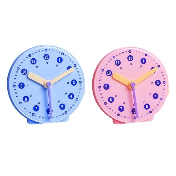 Toy Clock Kids Toy Montessori Teaching Clock for Kids for 3+ Years Old Kids Baby Blue