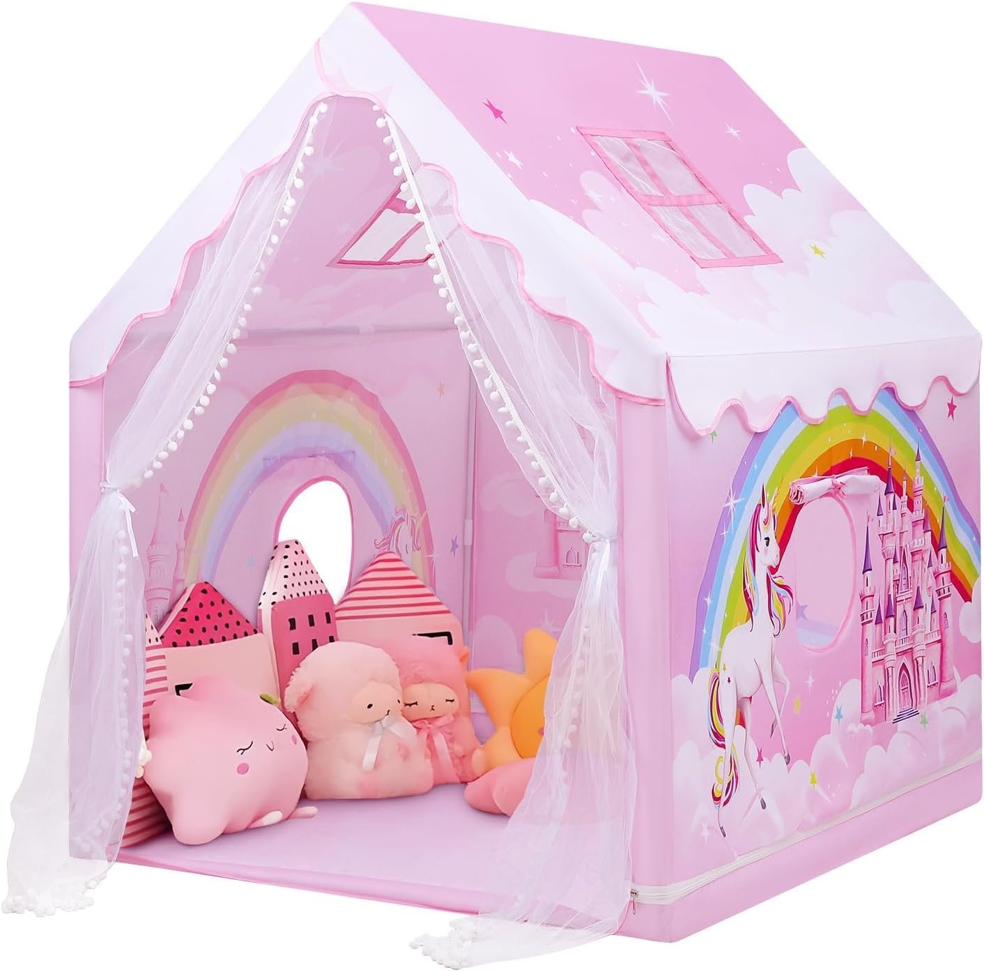 Colorfull and Extremely Light Weight Indoor and Outdoor Kids Play Tent House for 3-8 Years Old Kids Girls and Boys (Star 0123) - Image 5