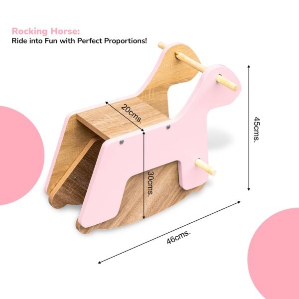 Rocking Horse, a Ride-on Toy for Kids Aged 1-5 Years (Pink) - Image 2