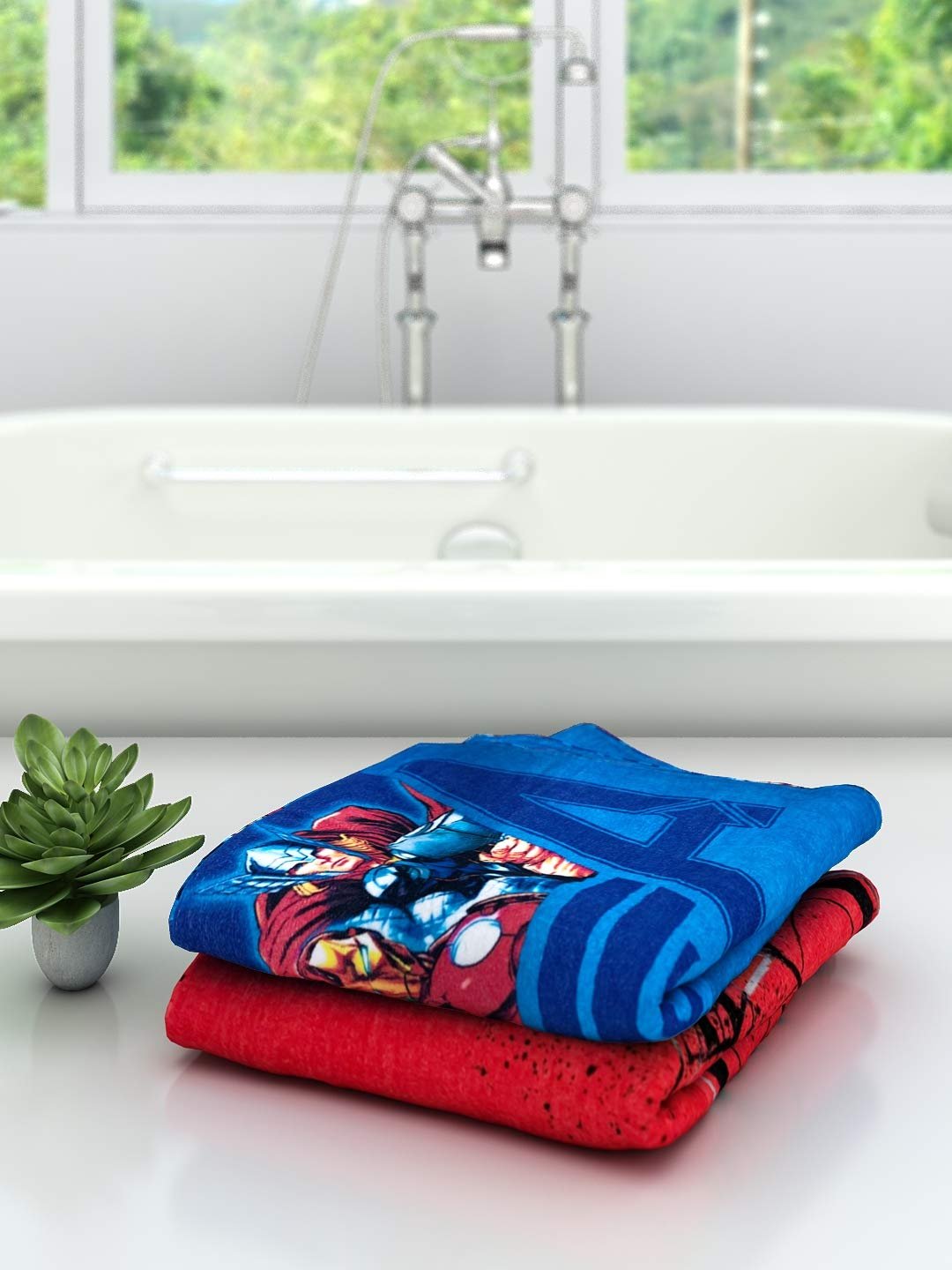 Athom Living Marvel I Am Amazing Spiderman & Avengers Kids Bath Towel 60x120 cm Pack of 2 - Image 3