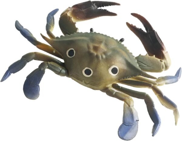 Amitasha Realistic Crab Aquatic Animal Toy for Kids Fish Squishy Figurines Rubber Sea Animal Soft Squeeze Toy for Boys Girls Lookalike Ocean Creatures Educational Gift