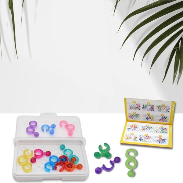 WireScorts IQ Link Game Toy, Travel Game for Kids and Adults, Brain Game Iq Games with 120 Challenges - Multicolor - Image 2