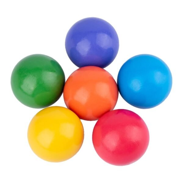bnf® 6 Pieces Montessori Rainbow Balls Color Sorting Toys for Children Girls Boys - Image 2