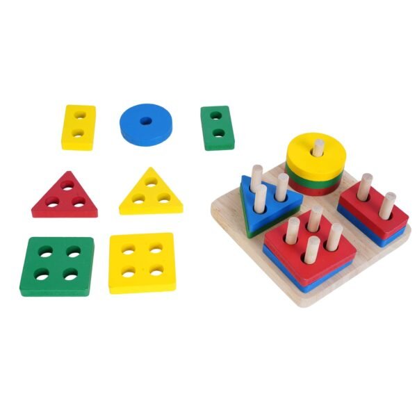 Wooden Geometry Colour Recognition Shape Sorters Toys for Kids Kids Toys Kids Games Indoor Games Kids Toys for 2-5 Years Kids Games Toys for 3 Year Old Boy Toys for 3+ Year Old boy (2) - Image 6