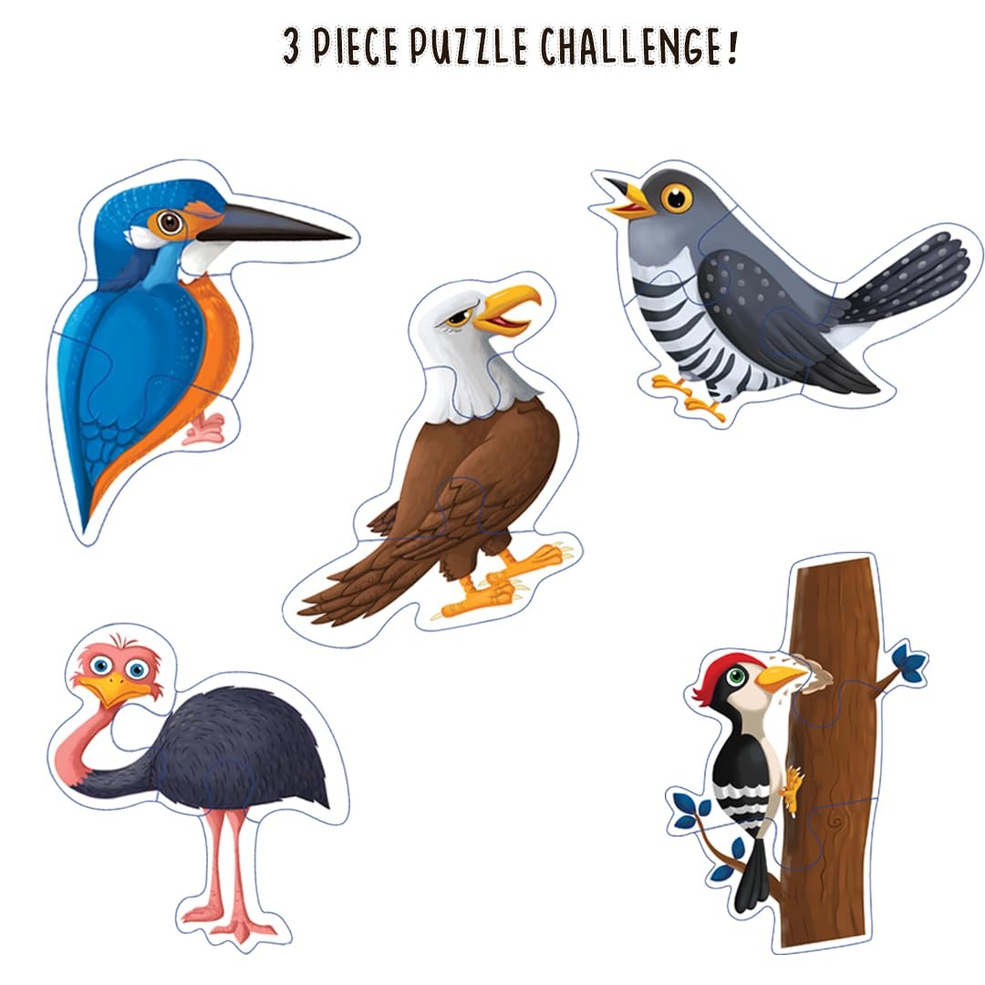 Birds Puzzle Box for Kids I Educational Toy for Kids Age 2+ I 60 Jigsaw Puzzle Pieces and 1 Story Book for Early Learning I A for Children by Majestic Book Club - Image 5