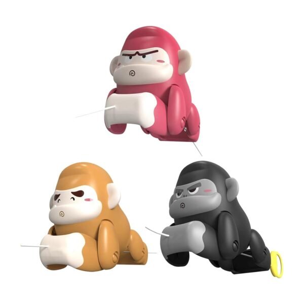 Toy Pull Along Toy Creative Monkey Shape Toy Monkey Pull Toy for 0-6 Years Old Brown