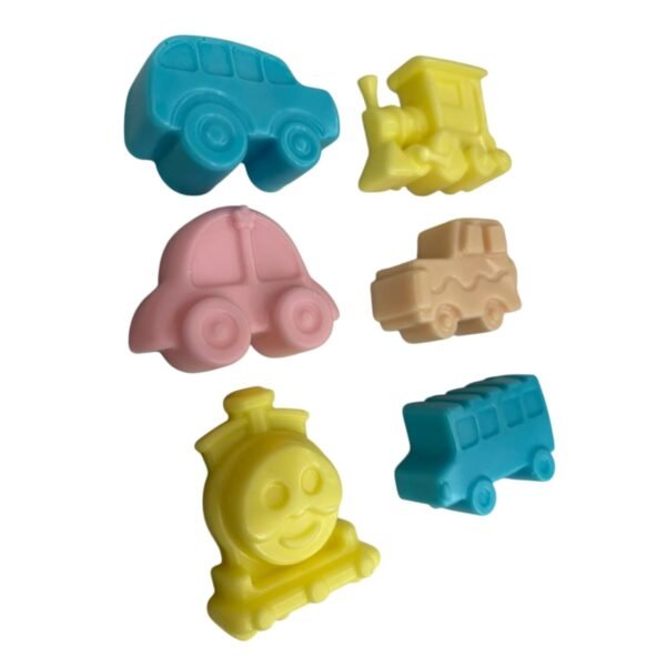 Peakaku Vehicle Soap for Kids Combo - Pack of 6 | Car, Truck, and Train Shaped Soaps | 100% Natural Shea Butter Soap | Gentle, Fun & Moisturizing Bath Soaps | Gift for Kids, 50g Each - Image 6