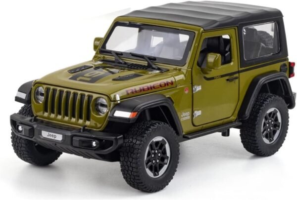 1:20 Diecast Model Alloy Jeep Wrangler Rubicon 1941 Metal Pull Back with 6 Openable Doors & Sound Light Auto Toy Car for Kids Best Gift Toys for Kids Boys/Colors As Per Stock