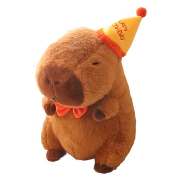 bnf® Capybara Stuffed Animal Plush Toy Decoration for Boys Girls Kids Adults with Hat 23cm