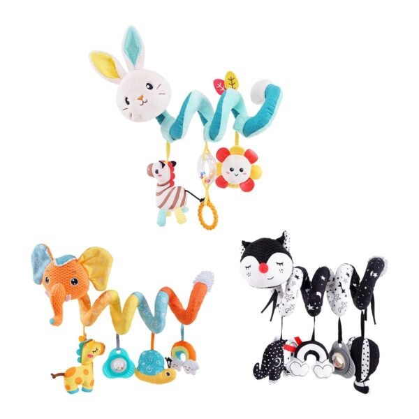 bnf® Babies Spiral Activity Toy Spiral Hanging Rattle for Kids Infants Boys Girls Rabbit
