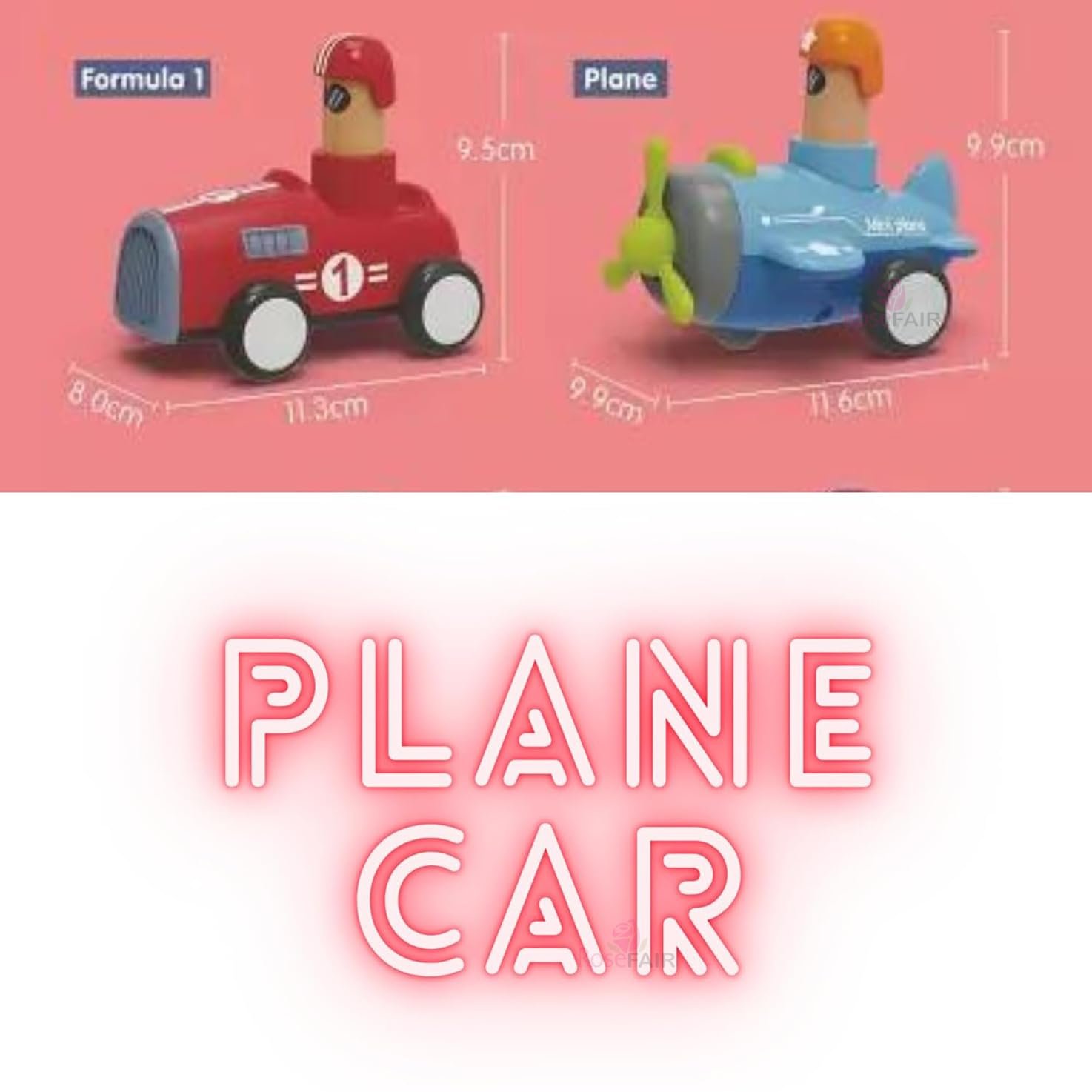 Friction Powered Vehicles Cars Toy Push and Go Back for Toddlers Baby Boys Girls 1-6 Years Old Gift Car, Boat- Pack of 2 (CB-02) - Image 3