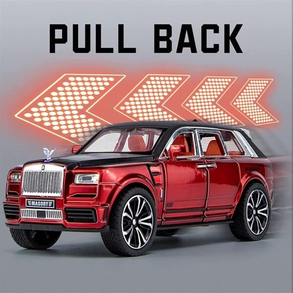 1:32 RR Cullinan Toy car Model Diecast Metal Car for Kids Light Sound Pull Back Openable Door - Image 4