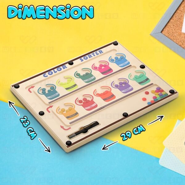 Magnetic Colour Sorting Montessori Toys for 2+ Year Old Boys Girls Hand-Eye Coordination Wooden Puzzle Brain Game Learning Educational Toddler Activity Busy Board Kids Toys for 2-5 Years Birthday Gift - Image 2