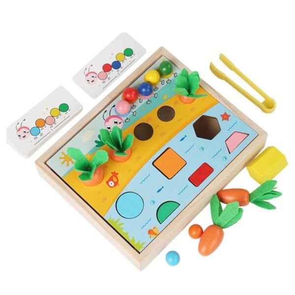 Toy Wooden Shape Color Sorting Toy Shape Sorter Puzzle Toy for Children Toddlers - Image 3