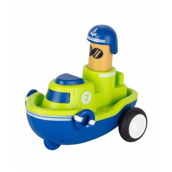 Friction Powered Vehicles Cars Toy Push and Go Back for Toddlers Baby Boys Girls 1-6 Years Old Gift, Boat - (B-01)